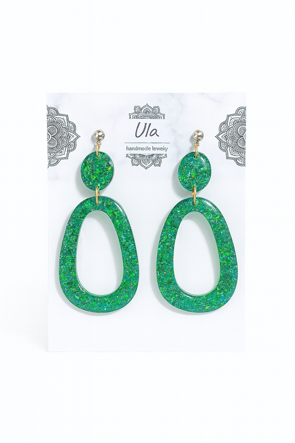 Viola Dangle Earrings Green