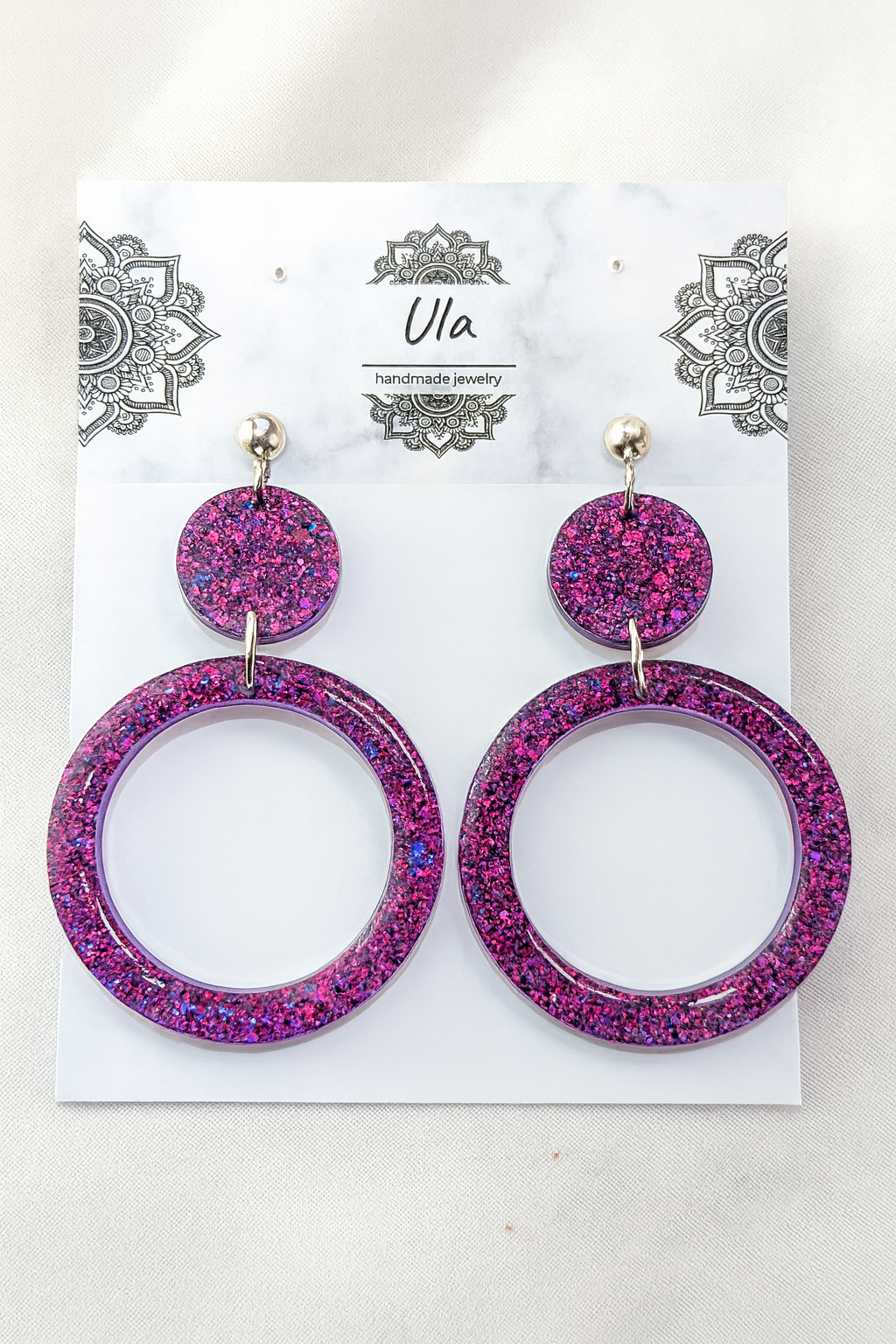 Katerina Dangle Earrings Purple