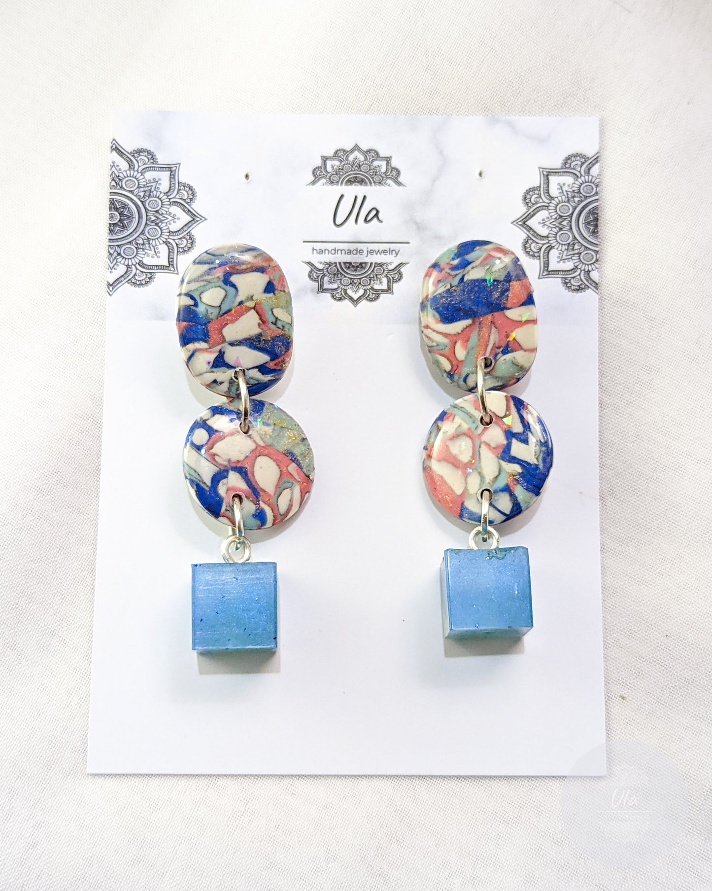 Kira Dangle Earrings Blue
