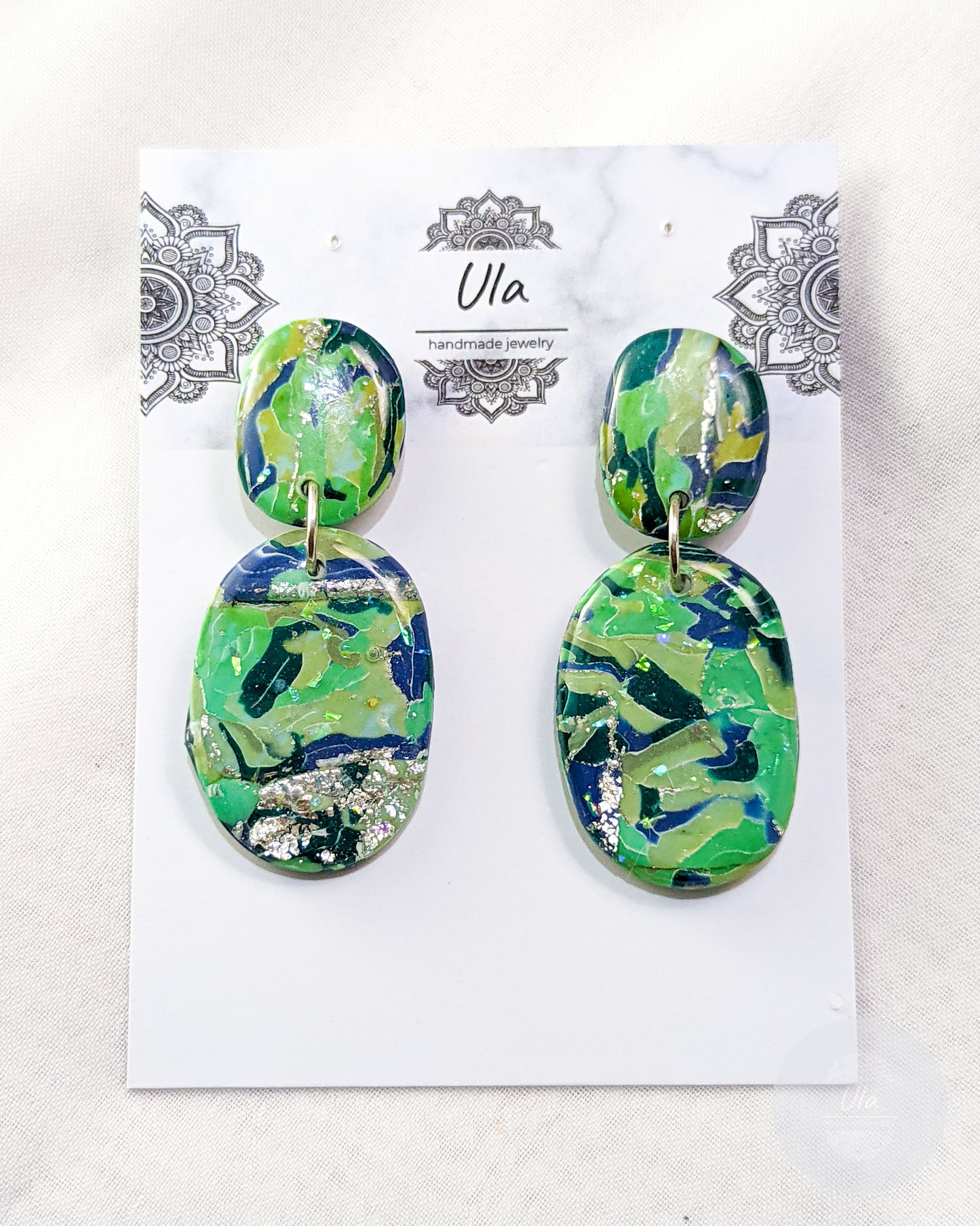 Bianca Dangle Earrings Green