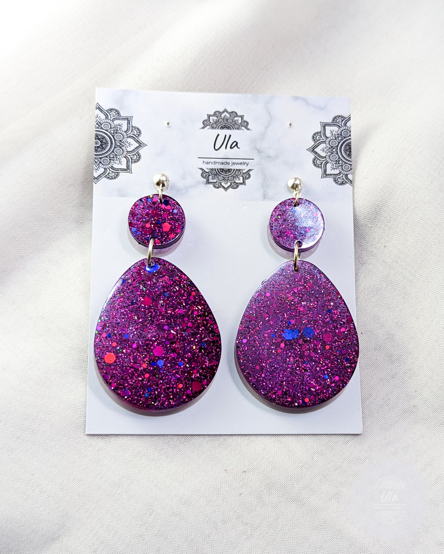 Elise Dangle Earrings Purple