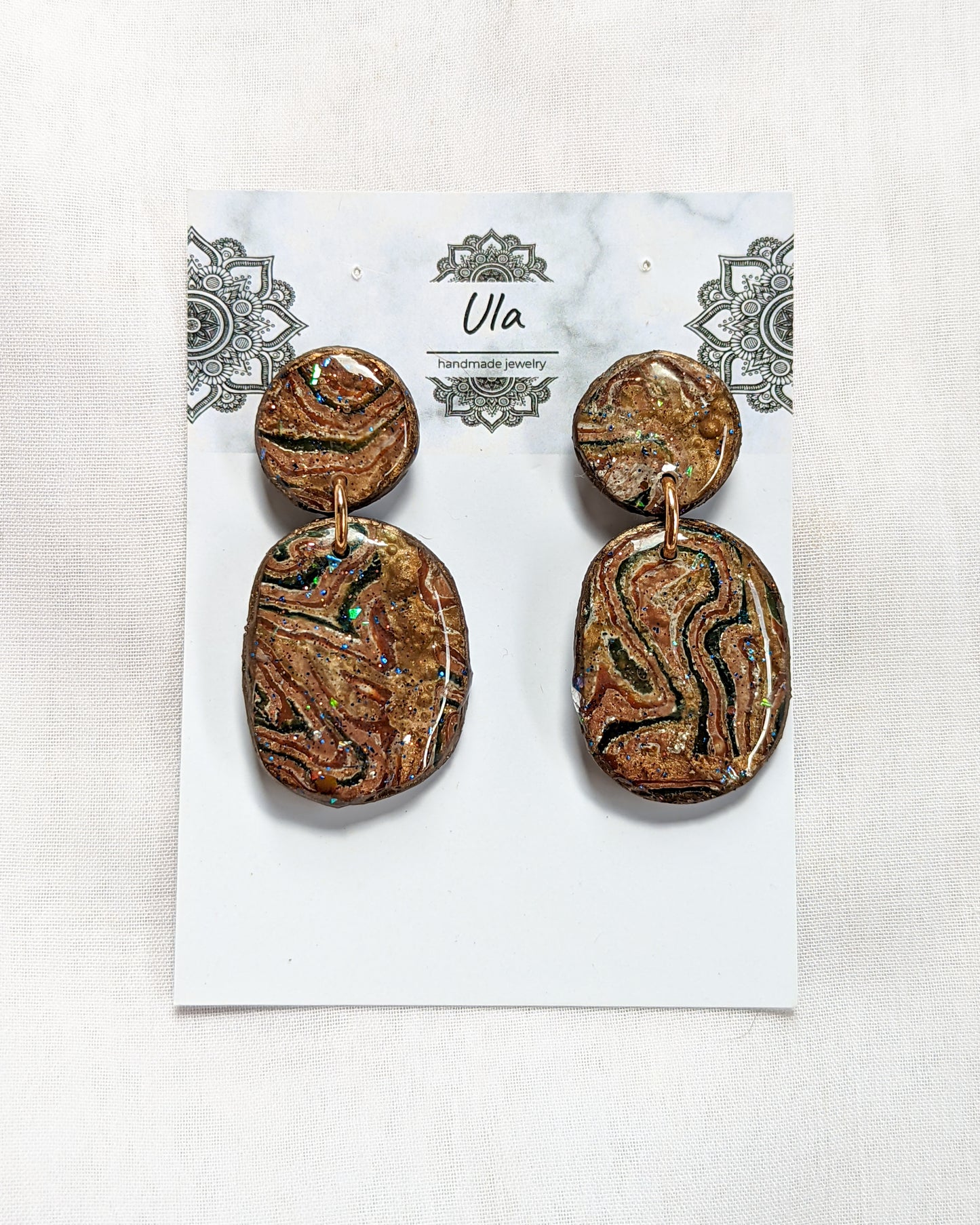 Carmen Dangle Earrings Brown