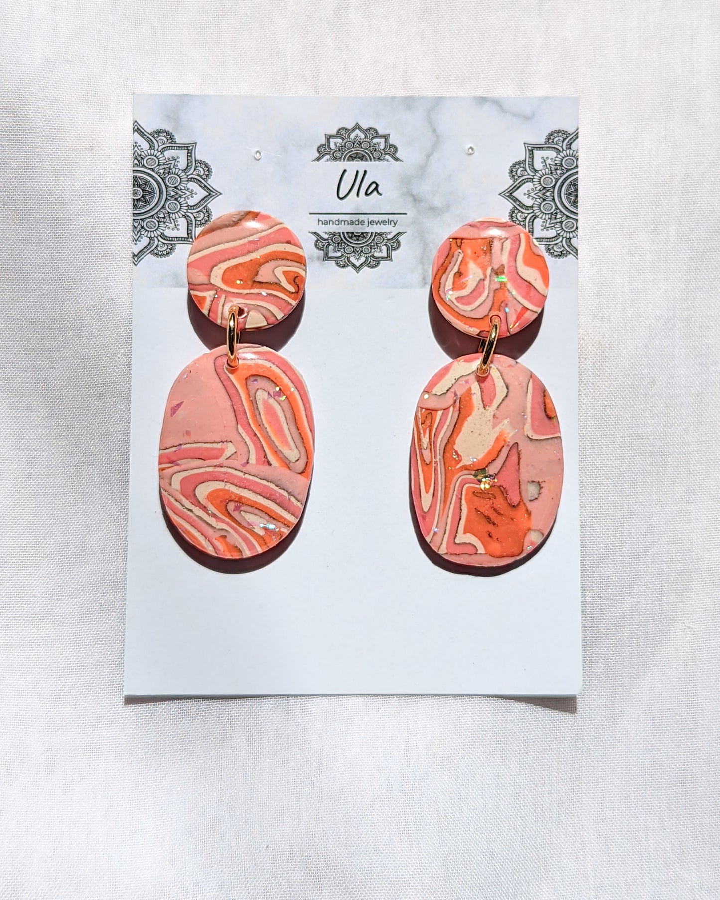 Carmen Dangle Earrings Orange
