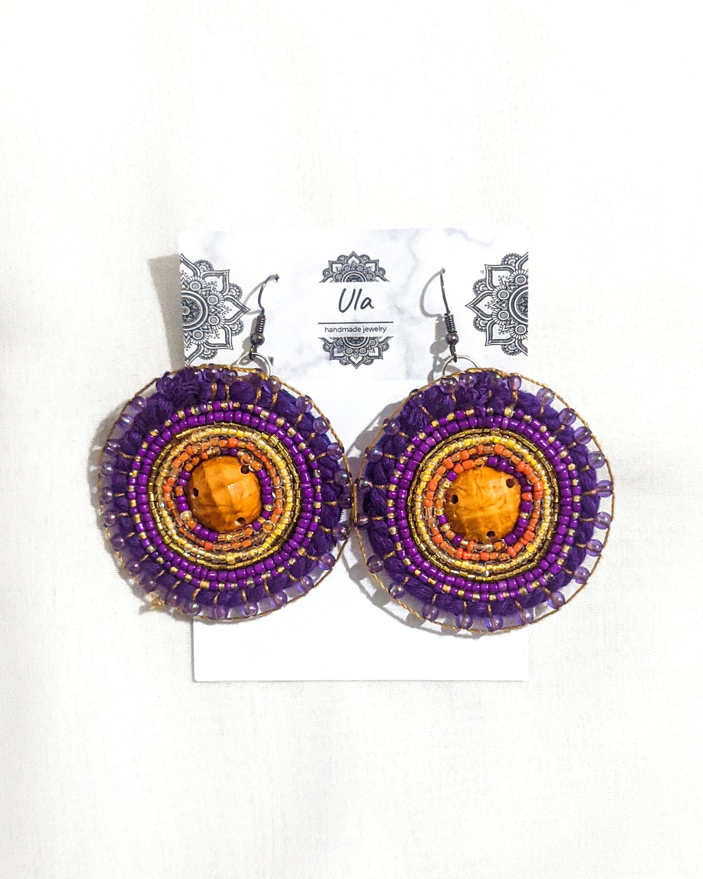 Purpura Beaded Dangle Earrings