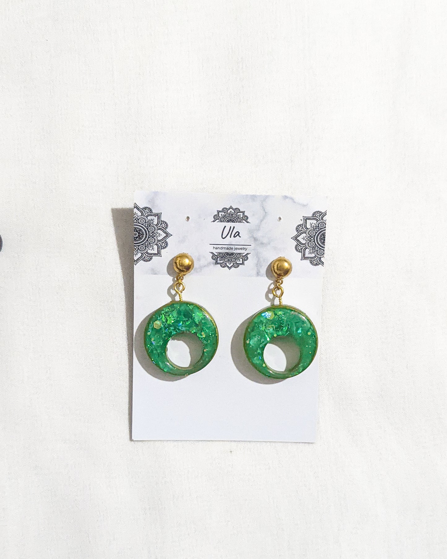 Victoria Dangle Earrings Green