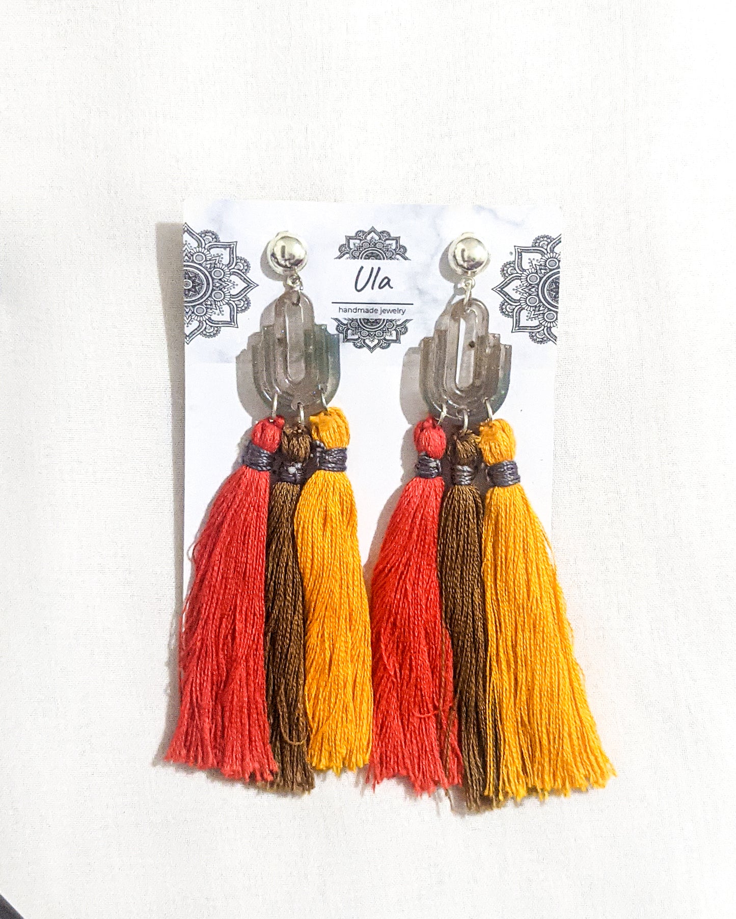 Scarlet Sands Tassle Earrings
