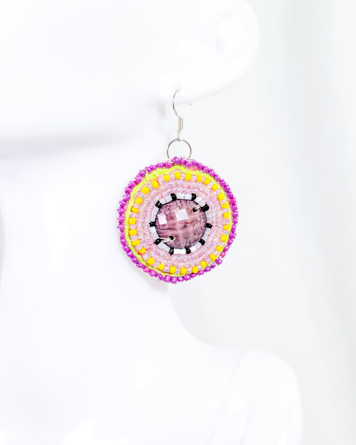 Plum beaded Earrings