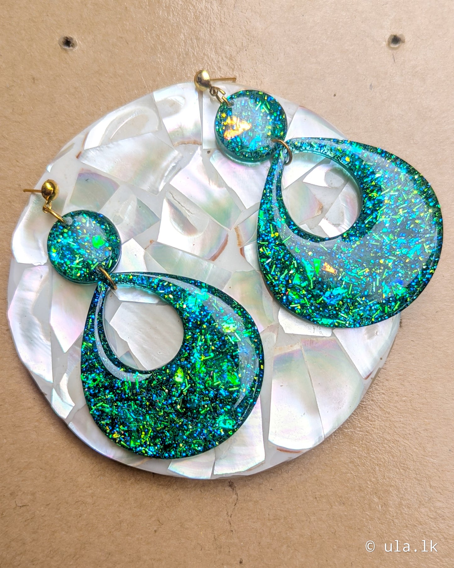 Yoko Dangle Earrings Viridian