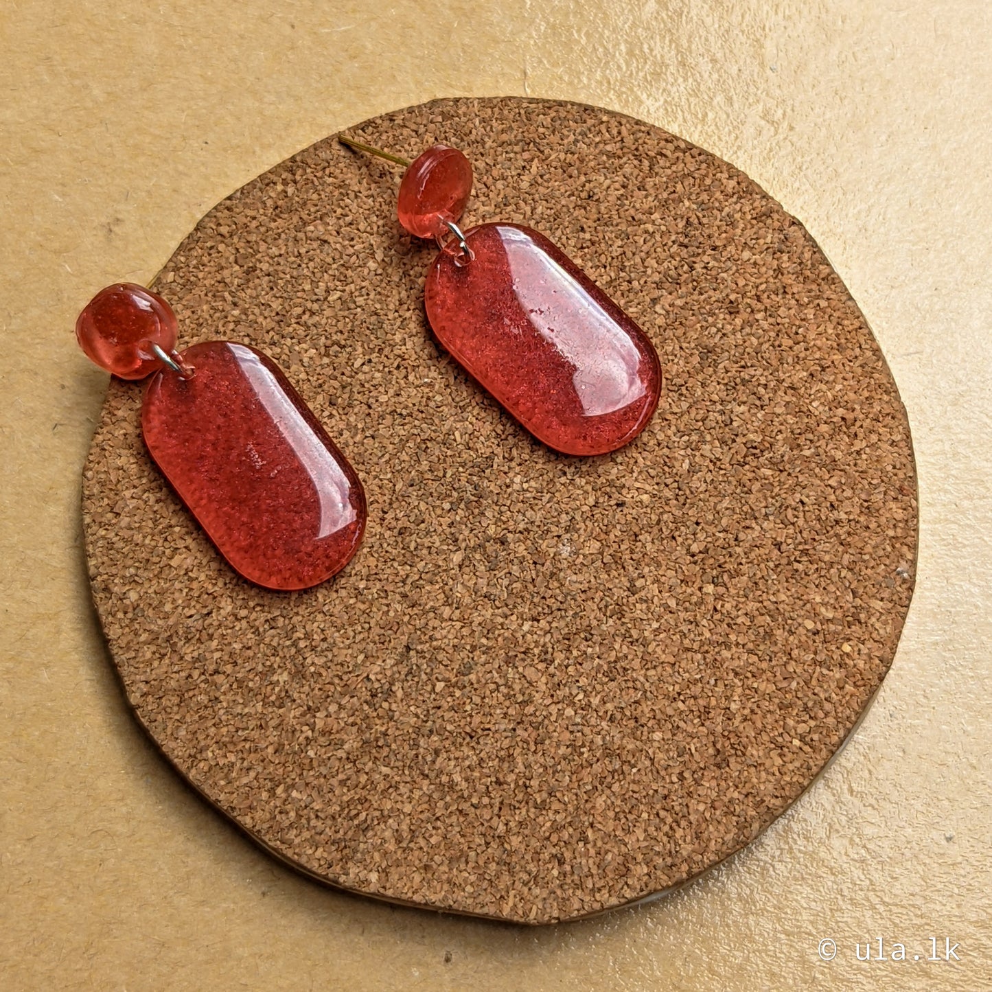 Salma Dangle Earrings Red