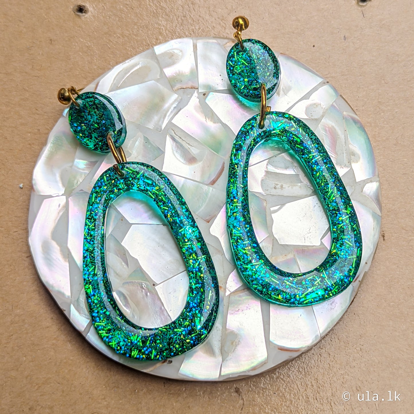 Viola Dangle Earrings Green