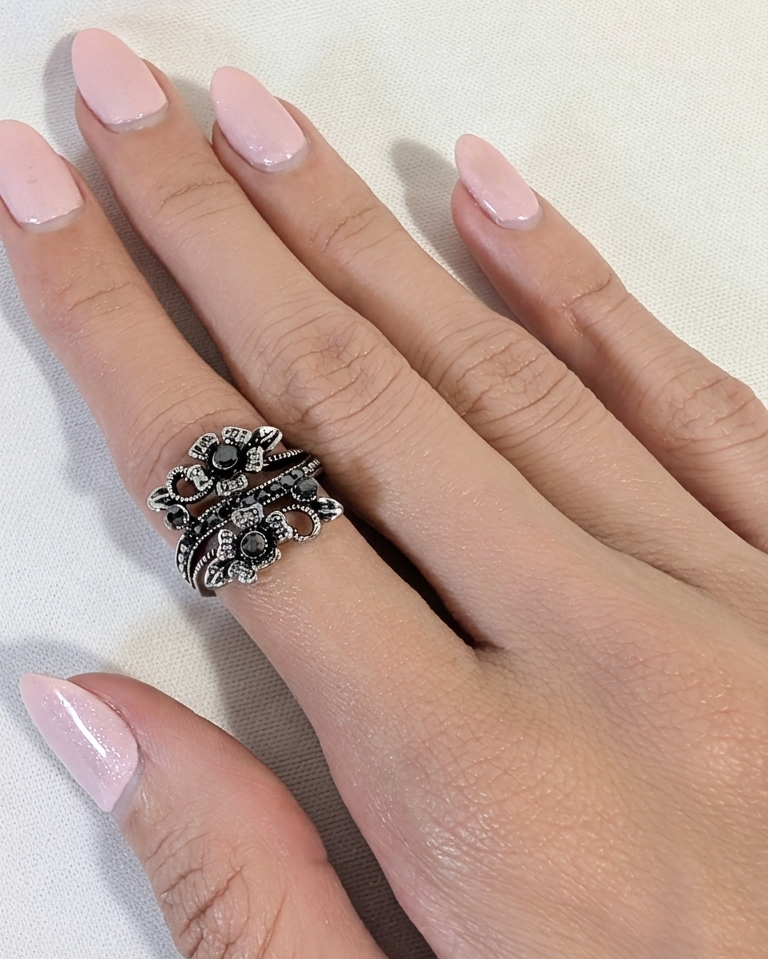 Platinum Floral Ring