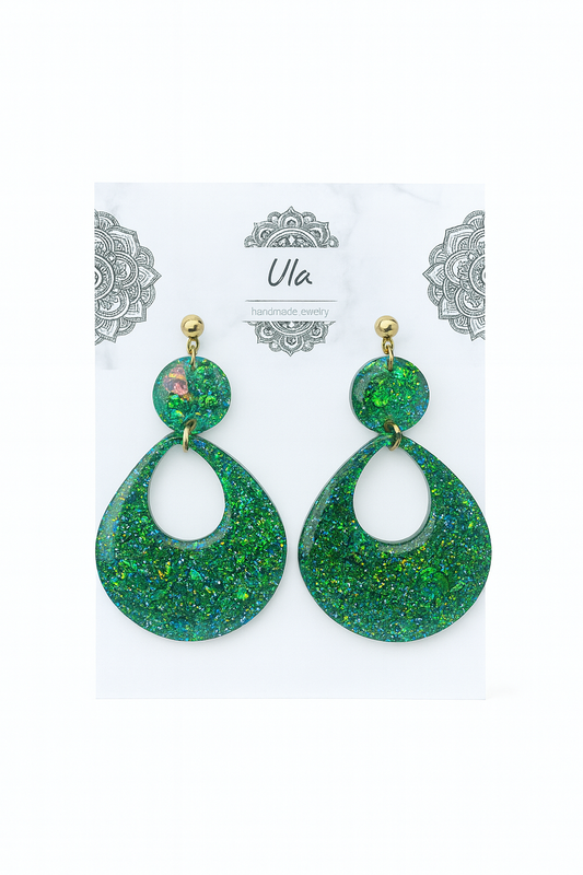 Yoko Dangle Earrings Viridian