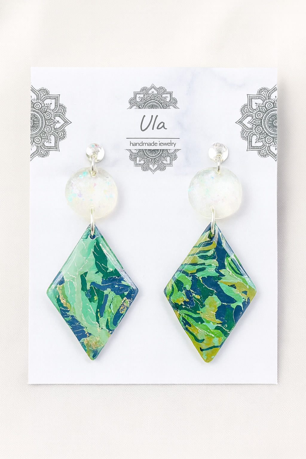 Nora Dangle Earrings Green