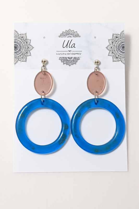 Katerina Dangle Earrings Blue