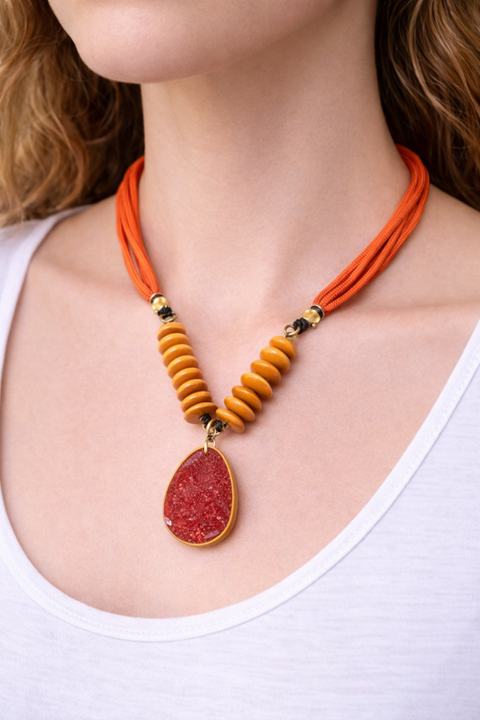 Chaitanya Necklace Red