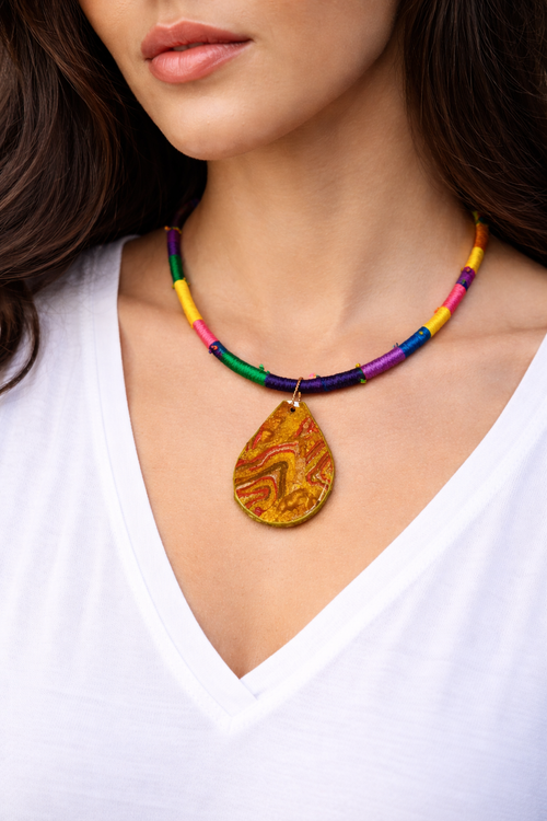 Iris Threaded Necklace