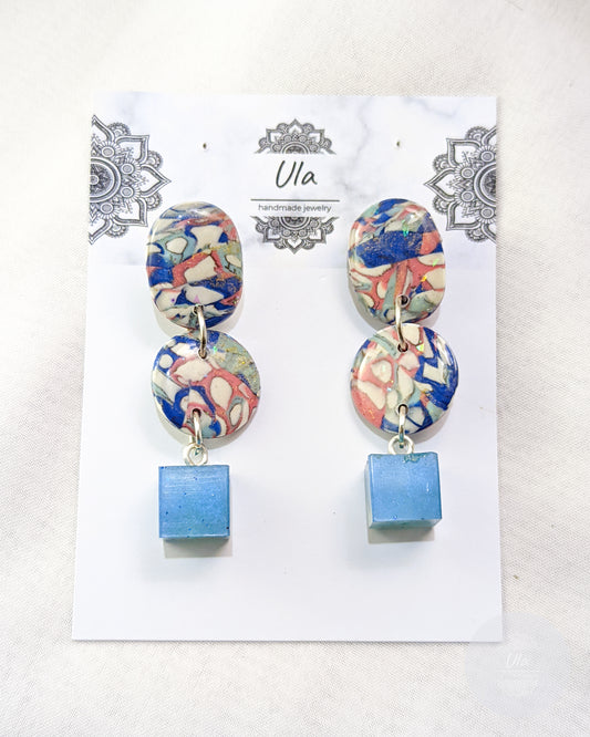 Kira Dangle Earrings Blue