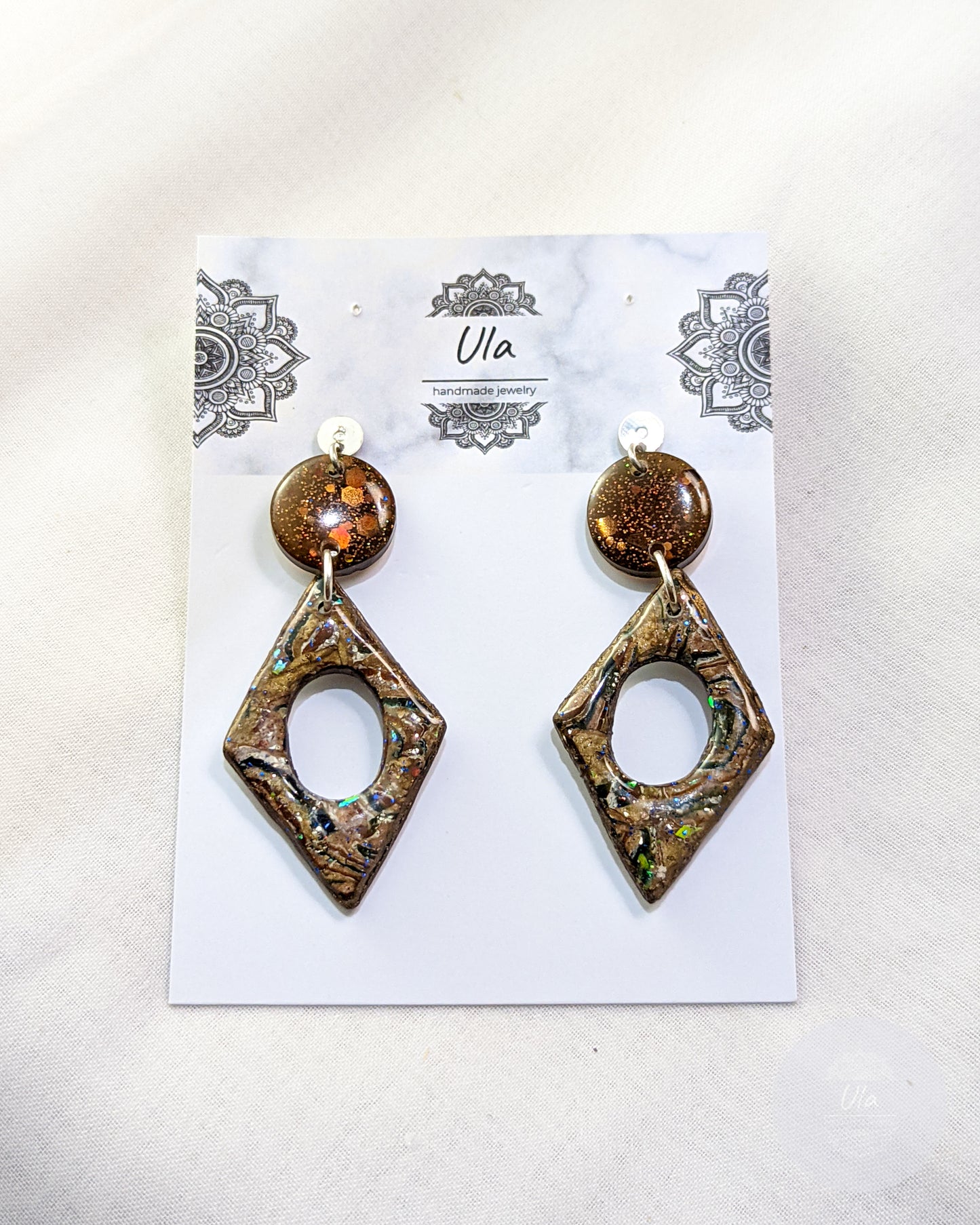 Nora Dangle Earrings Brown