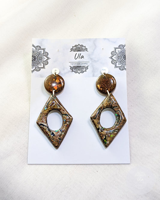 Nora Dangle Earrings Brown