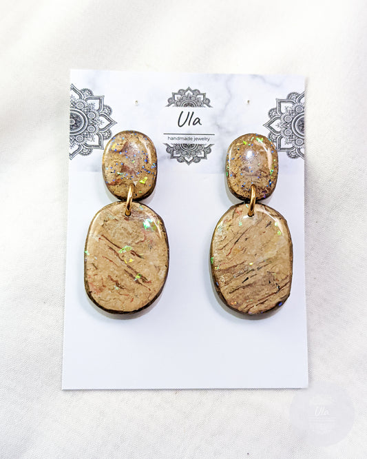 Bianca Dangle Earrings Tan