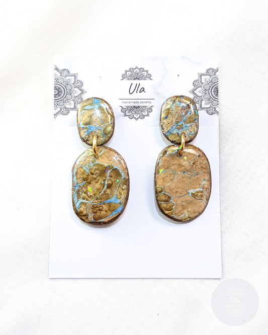 Bianca Dangle Earrings Azure Tan