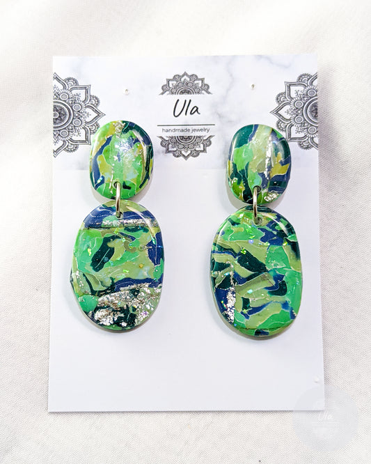 Bianca Dangle Earrings Green