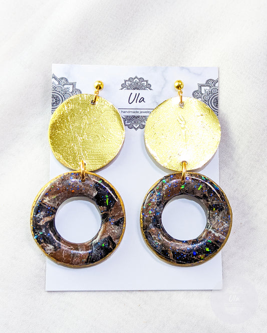 Ines Dangle Earrings Brown