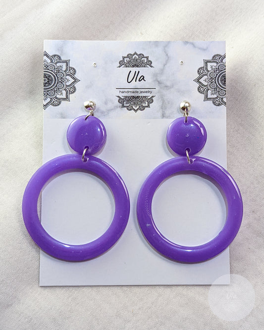 Katerina Dangle Earrings Violet