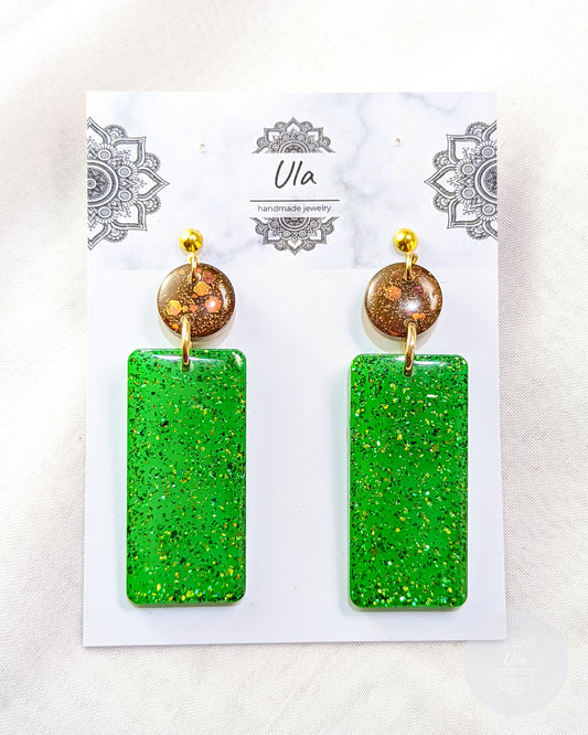 Tara Dangle Earrings Green