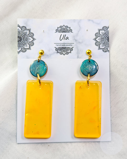 Tara Dangle Earrings Orange