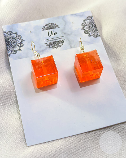 Suki Earrings Neon Orange