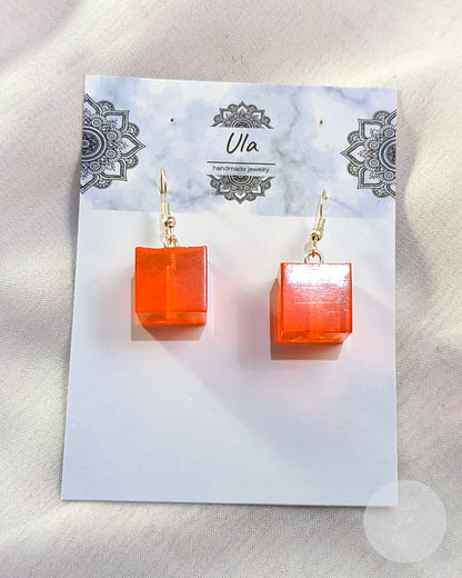 Suki Earrings Neon Orange