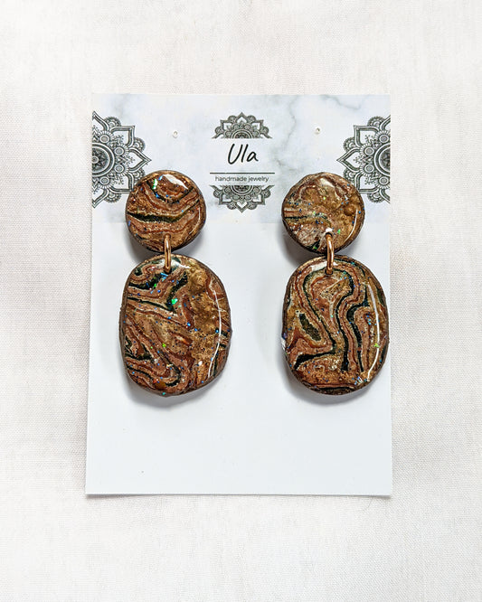 Carmen Dangle Earrings Brown