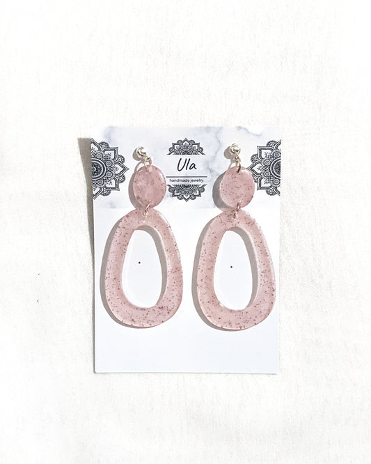 Viola Dangle Earrings Pink