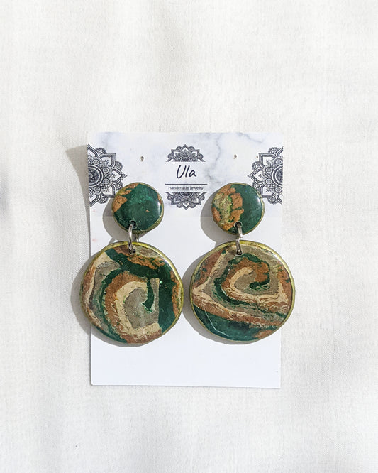 Vera Dangle Earrings Green