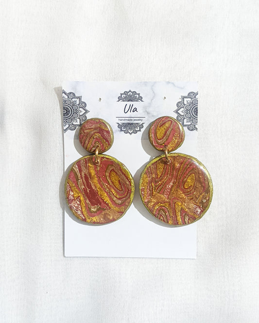 Vera Dangle Earrings Rust