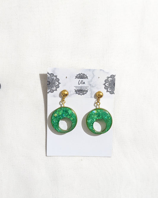 Victoria Dangle Earrings Green