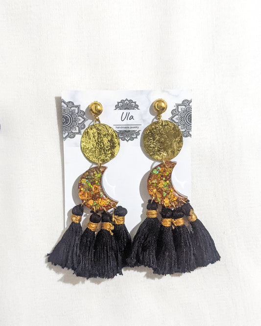 Solar Flare Tassle Earrings