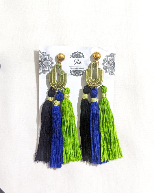 Peacock Tassle Earrings