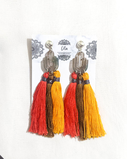 Scarlet Sands Tassle Earrings