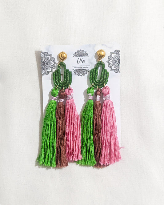 Rosewood  Tassle Earrings