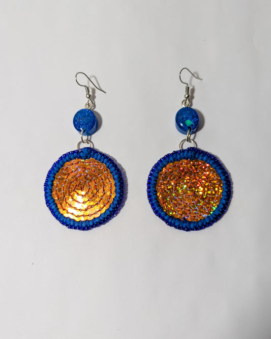 Coralia Beaded Sequin Earrings