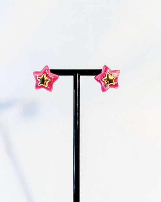 Red Star Earrings
