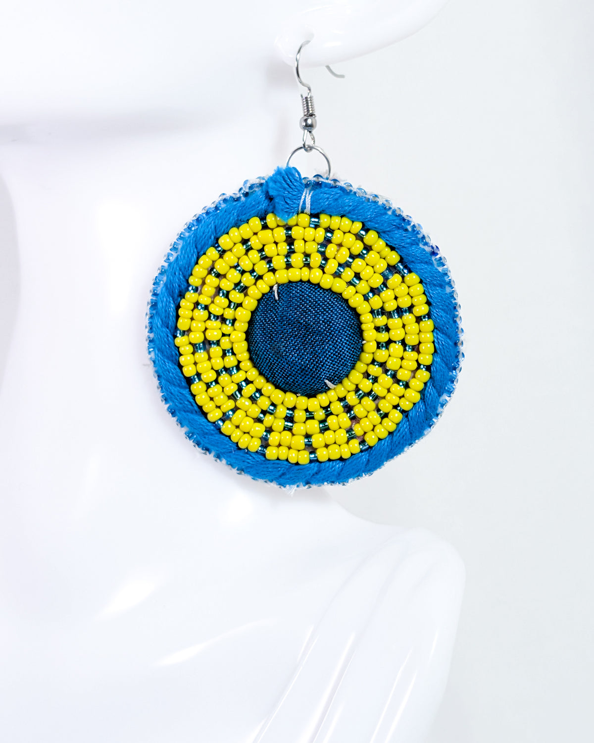 Canary Beaded Earrings