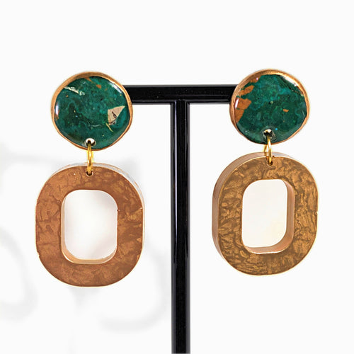 Verdigris Drop Earrings