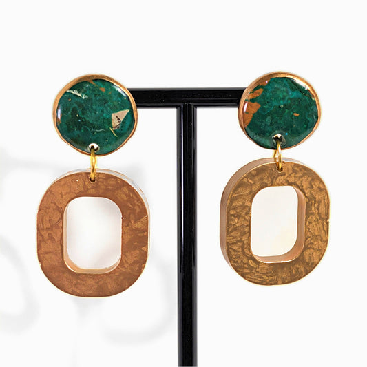 Verdigris Drop Earrings