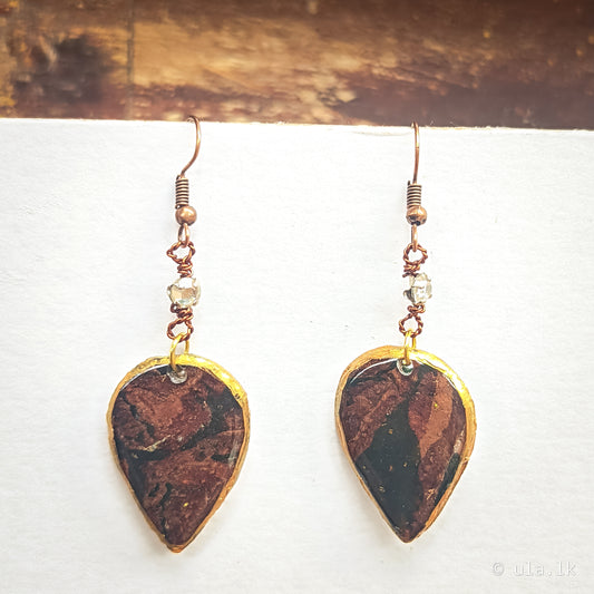 Thalia Dangle Earrings Dark Green