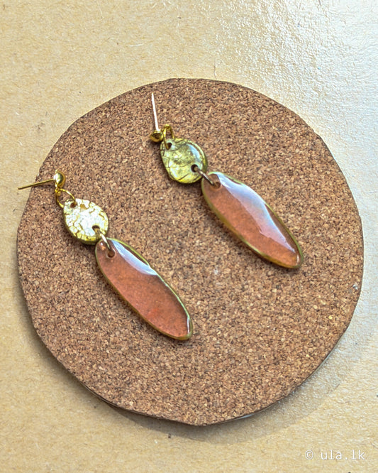 Sabrina Dangle Earrings Coral